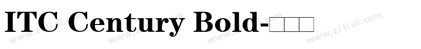 ITC Century Bold字体转换